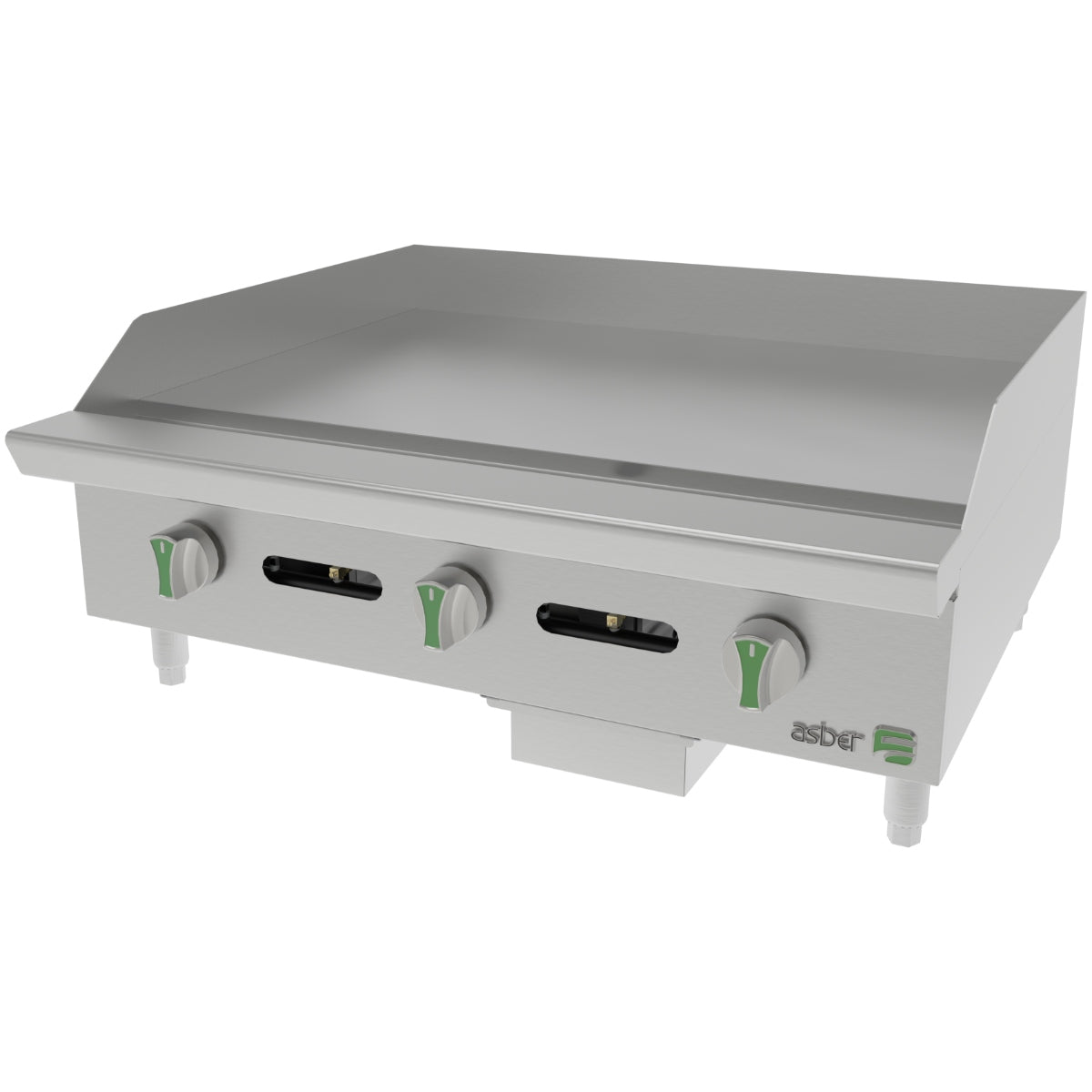 Plancha a gas de 36 pulgadas (914 mm) para cocinas profesionales 90000 BTU placa cold-rolled 1 pulg. ASBER AEMG-36-EM