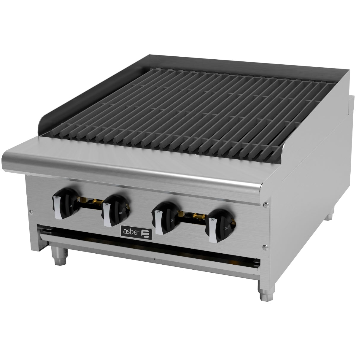 Asador radiante a gas de 610 mm para cocinas comerciales Asber AERB-24