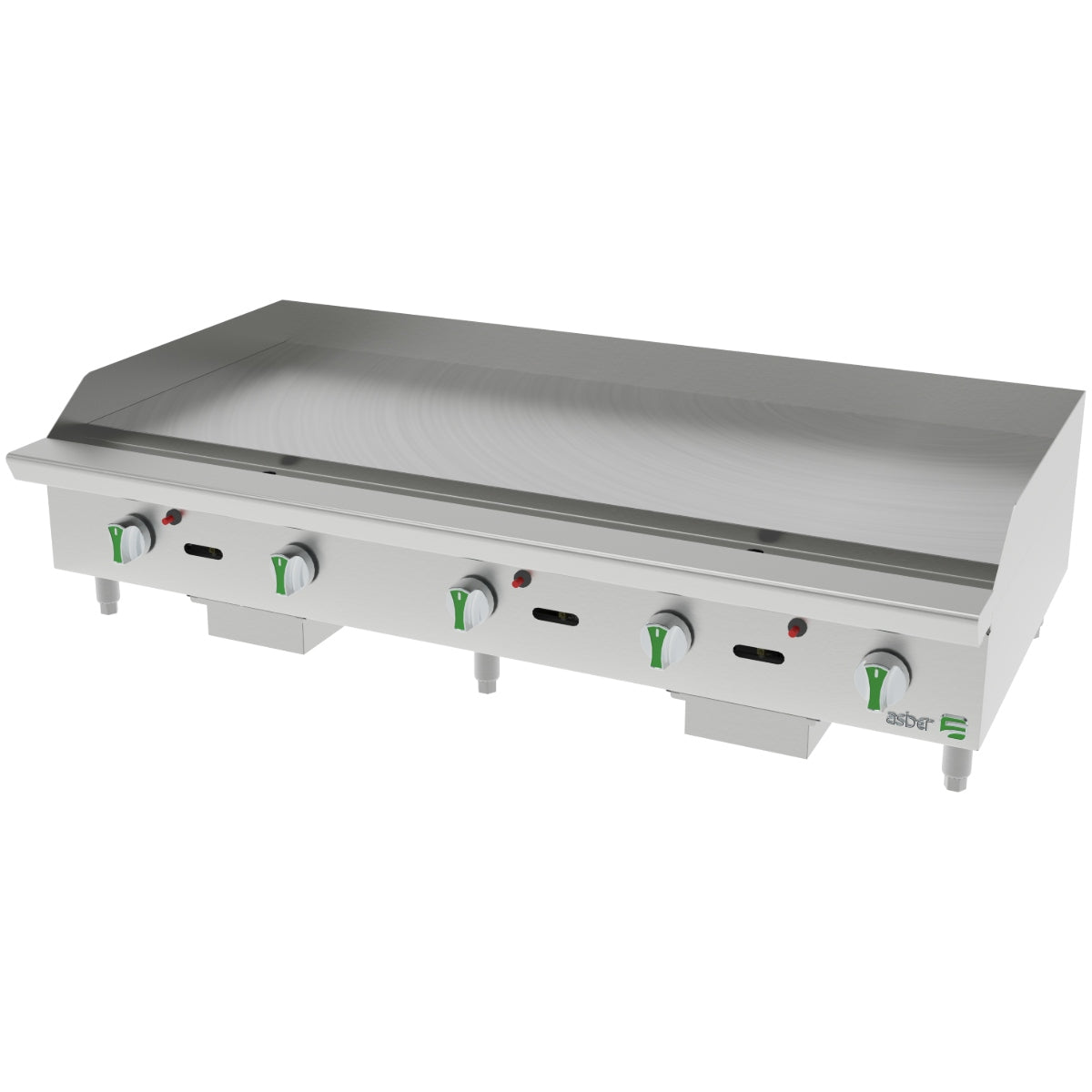 Plancha termostática a gas de alta capacidad para cocinas comerciales (60") ASBER AETG-60-EM