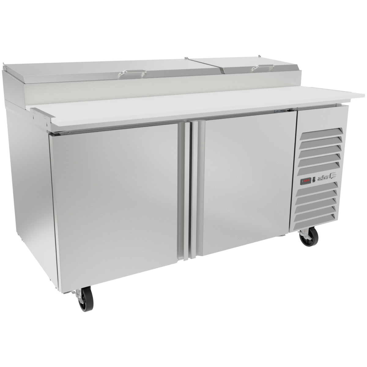 Mesa Refrigerada de Preparación para Pizzas de 2 Puertas y 9 Insertos GN 1715 mm ASBER APTP-67-P-HC