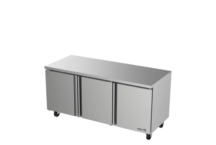 Mesa Bajo Mostrador Refrigerada Neo Series de 3 puertas 20.6 pies cúbicos Asber AUTR-72 HC 19111178