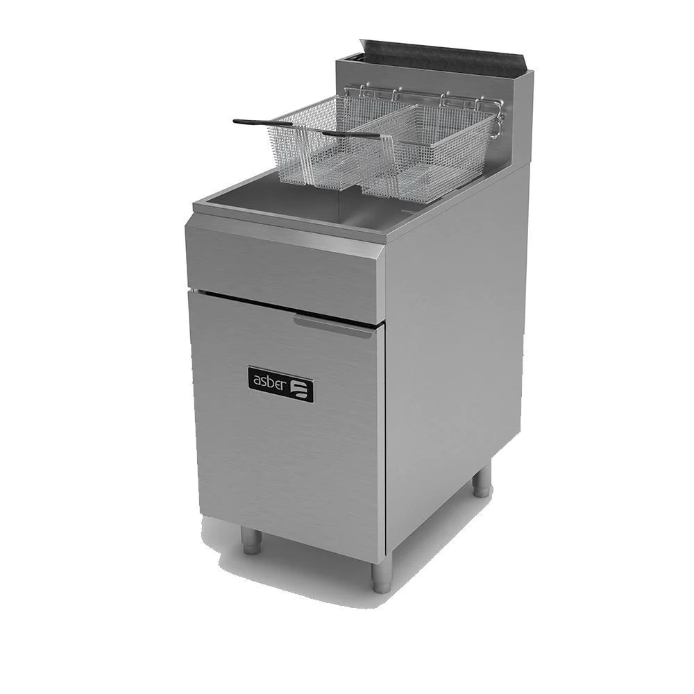 Freidora industrial 1 tina 4 quemadores Asber modelo AEF-75-S