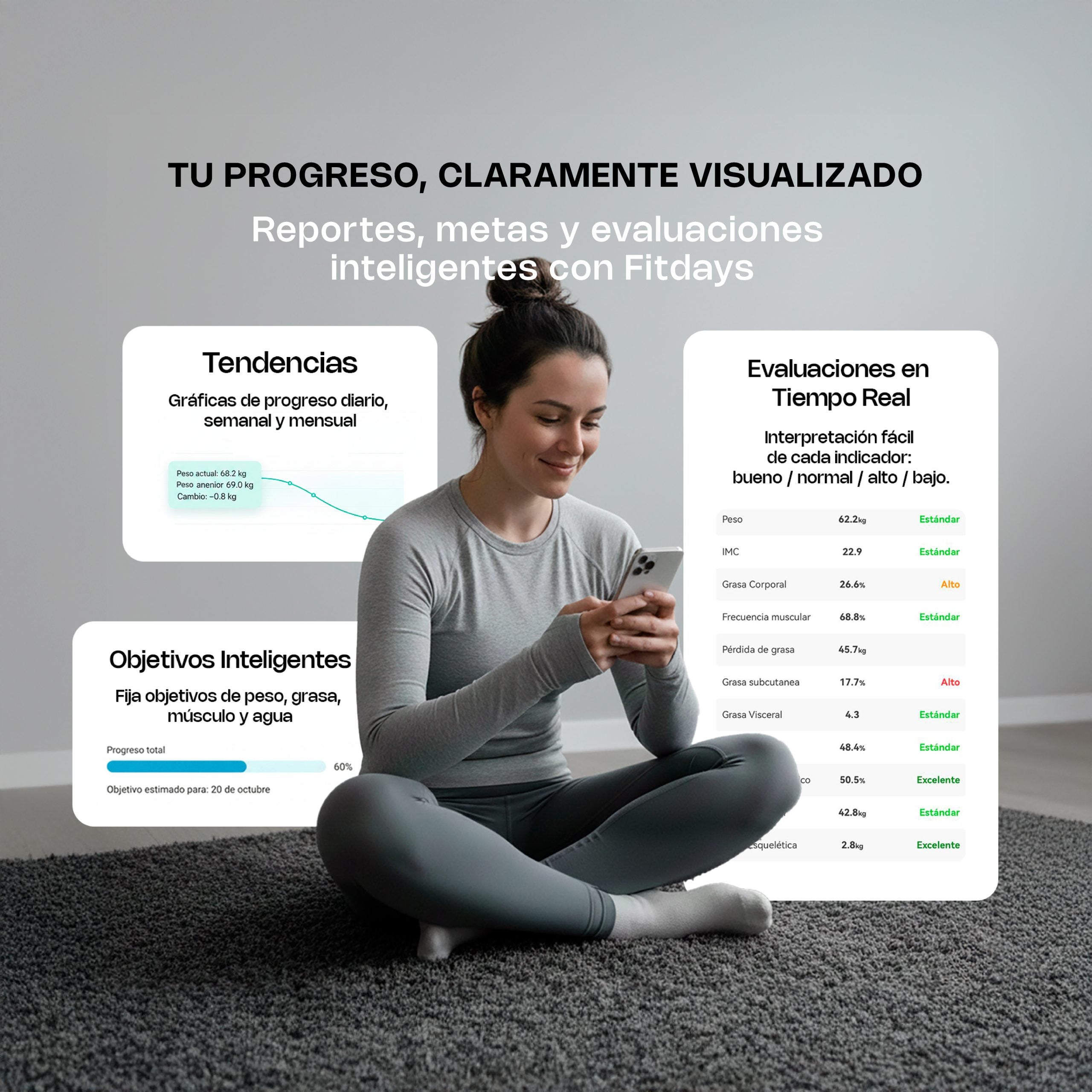Báscula Inteligente para Peso Corporal de 180 kg con Bluetooth y Pantalla LED - Rhino BABAIN-180NG