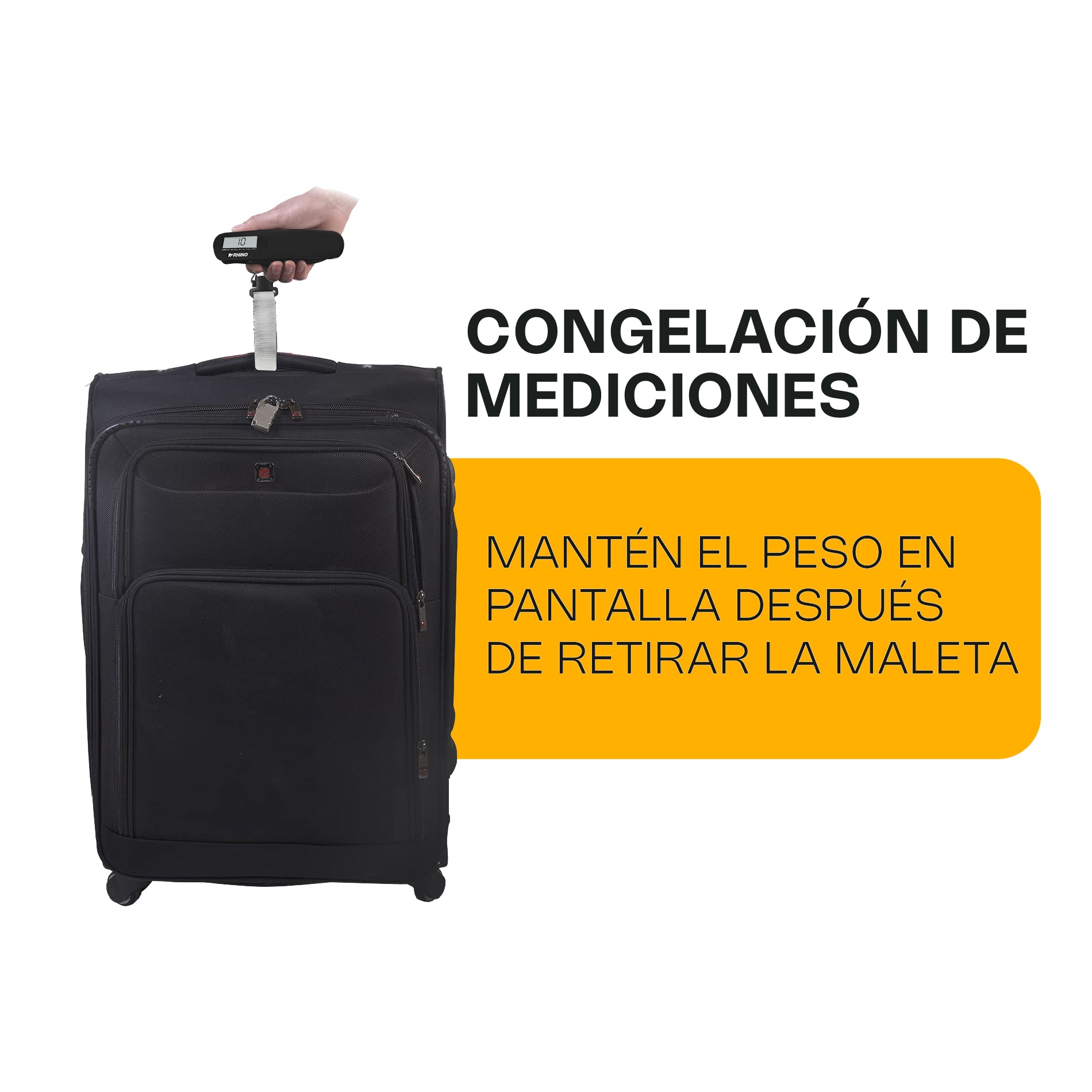 Báscula Electrónica para Maletas 50 kg Rhino BAMA-50
