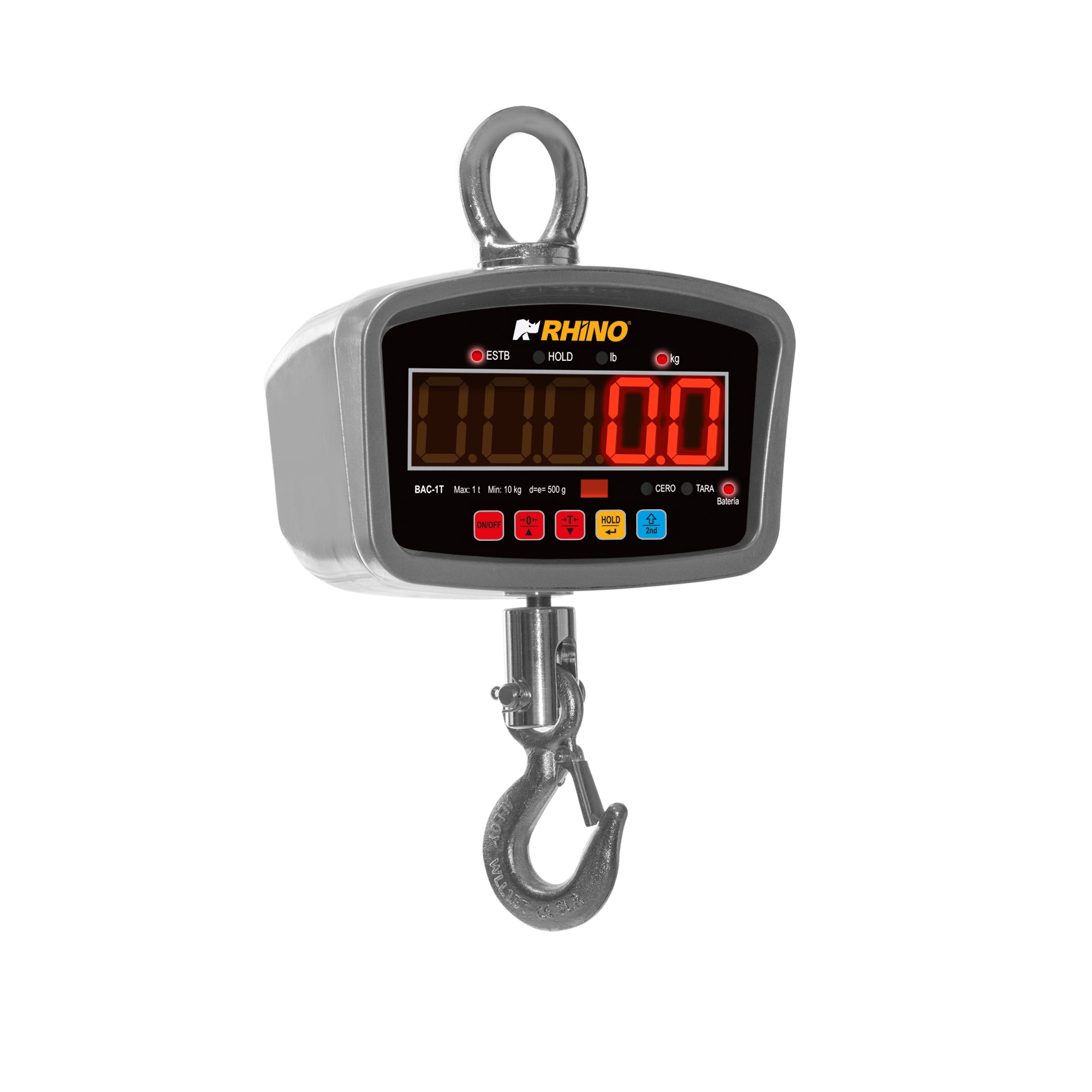 Báscula Electrónica Colgante 1 Tonelada Rhino BAC-1T