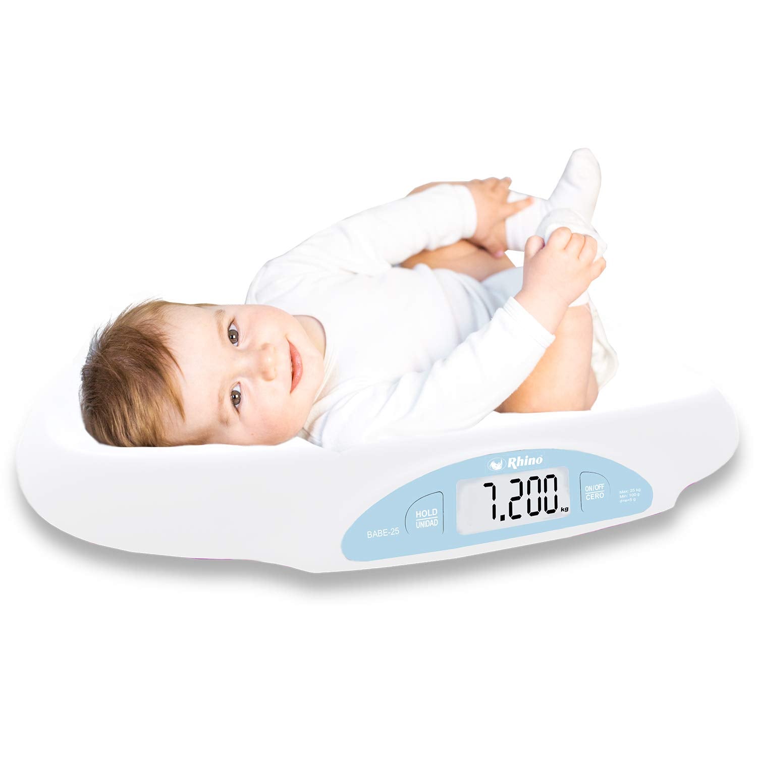 Bascula Electronica para Bebes 25 kg Rhino BABE-25