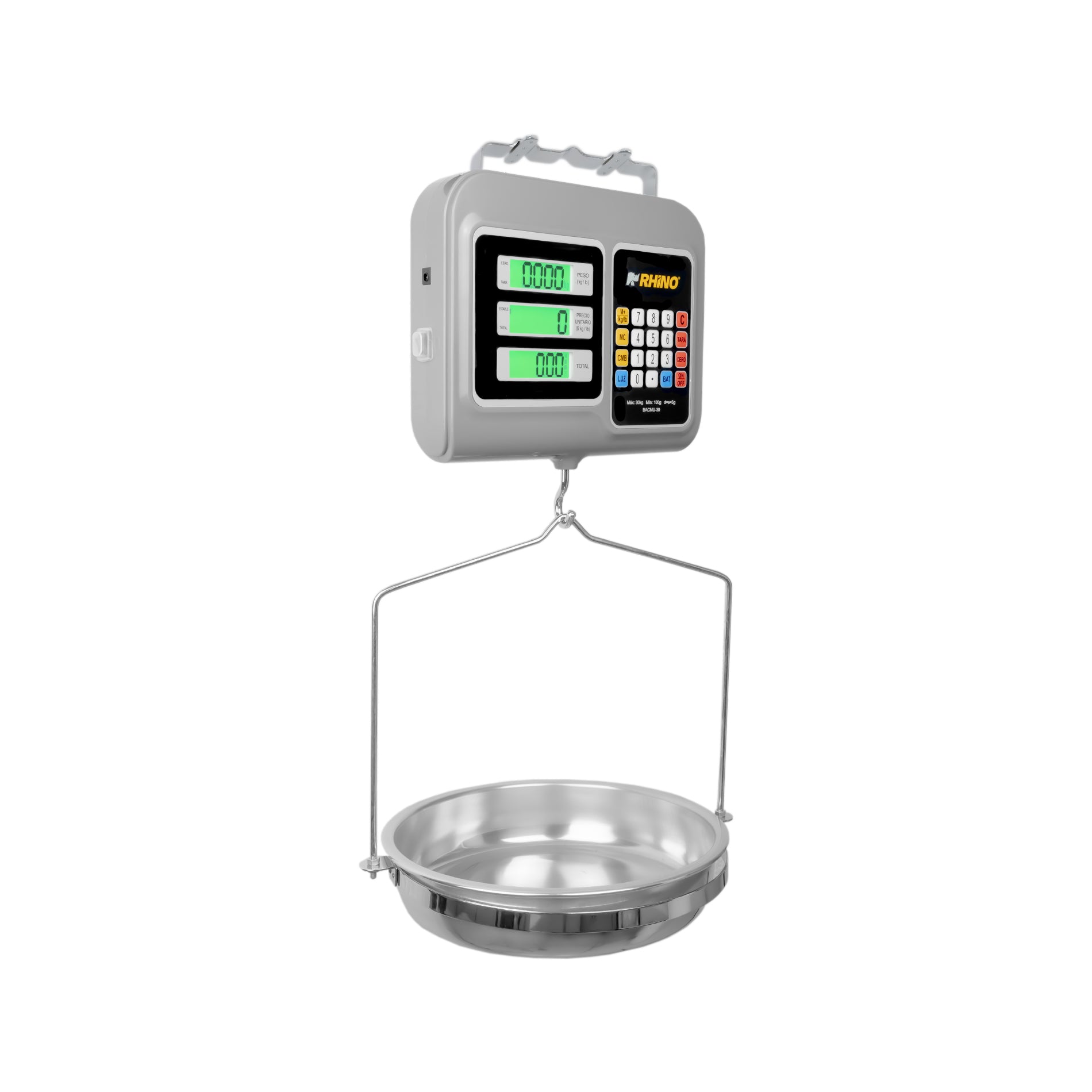 Báscula Colgante Multifunciones 30 kg / 5 g Rhino BACMU-30
