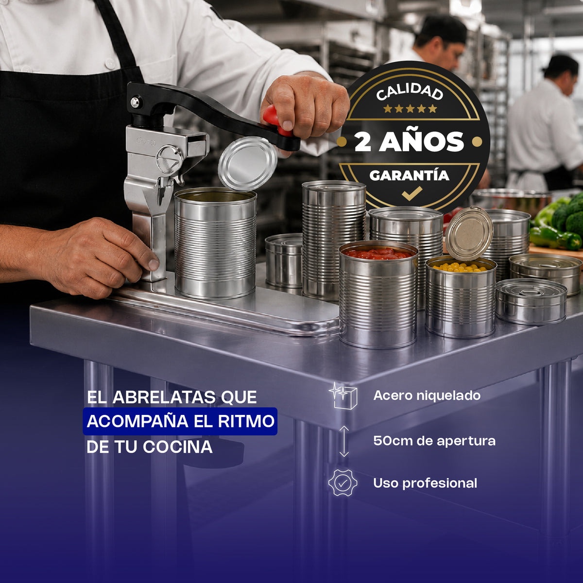 Abrelatas Industrial de 55 cm Caledonia ABRIN-55