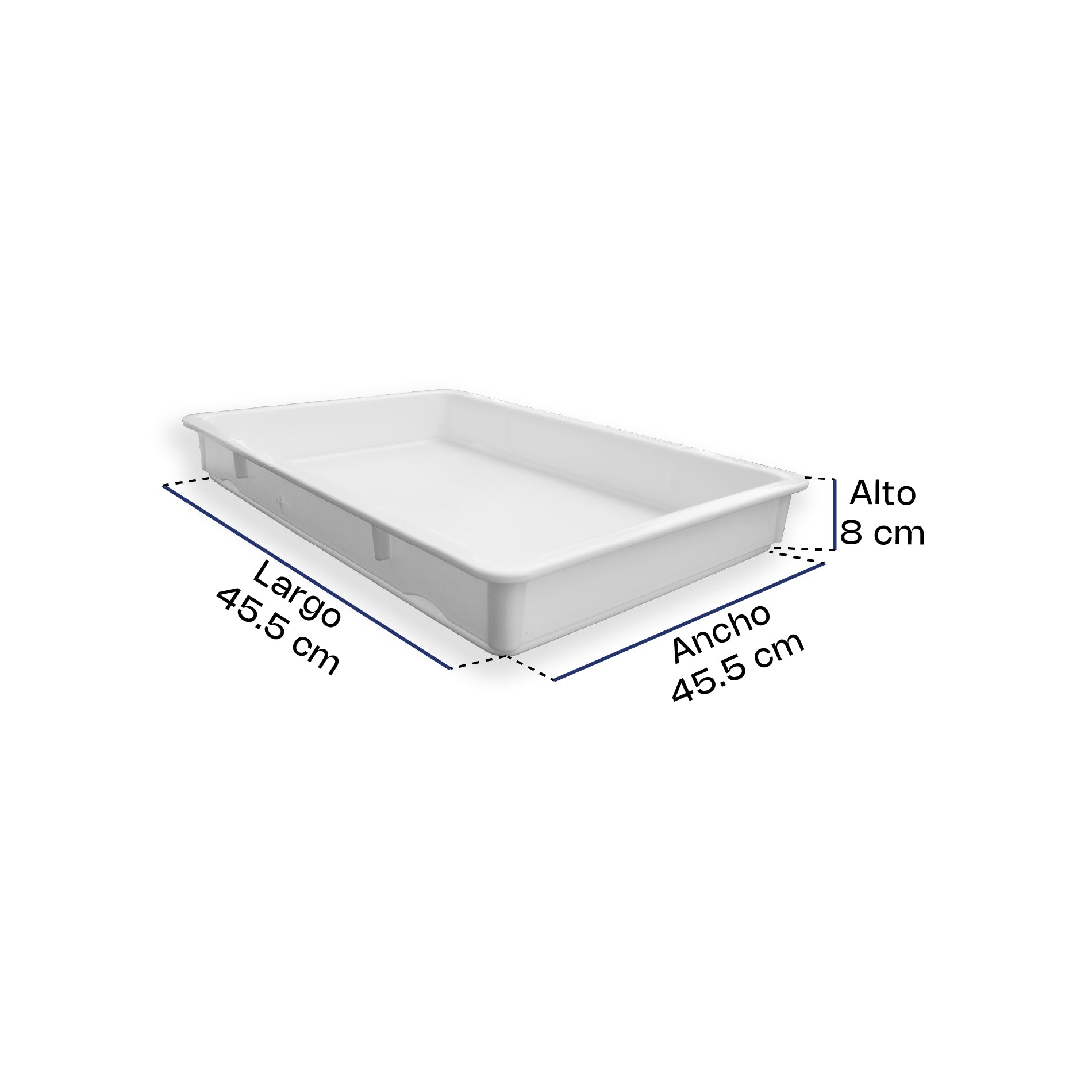 Caja de Polipropileno para Masa de Pizza de 18 Litros y Espesor de 5 mm 6pz Caledonia CAMAPI-18CH