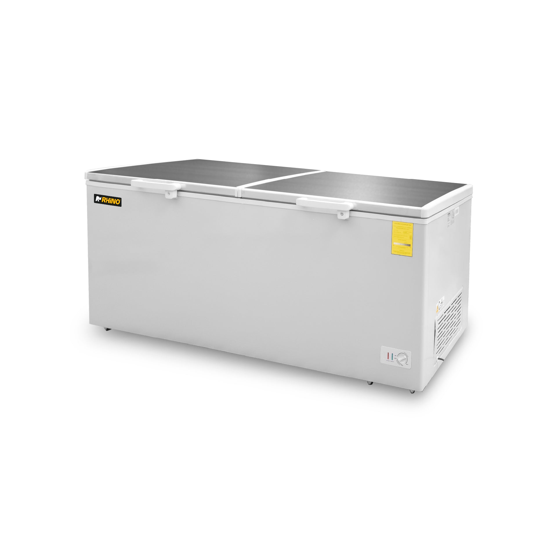 Congelador Horizontal Comercial Dual de 24 ft³ con Tapa de Acero Inoxidable Rhino CONGECO-24X