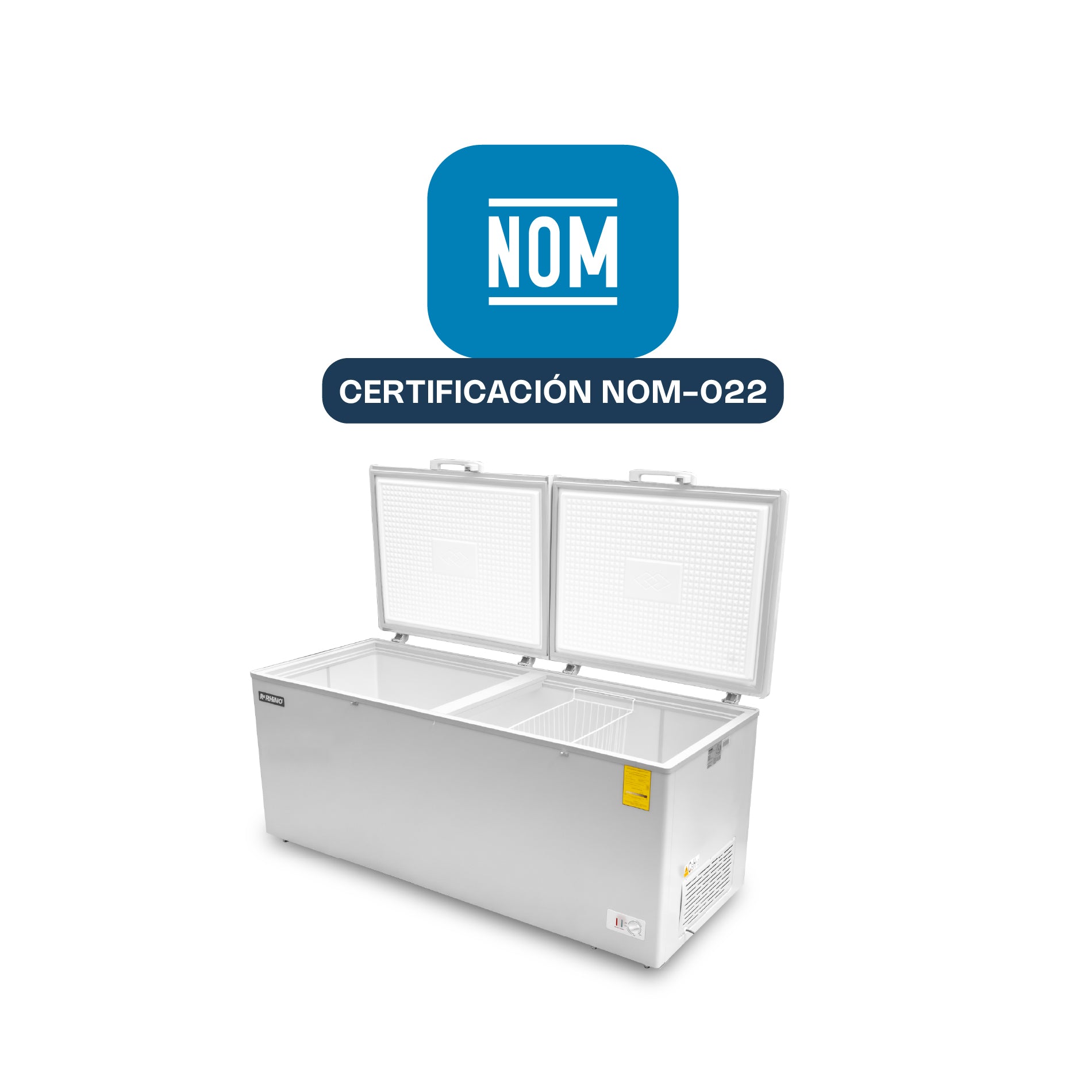 Congelador Horizontal Comercial Dual de 24 ft³ con Tapa de Acero Inoxidable Rhino CONGECO-24X