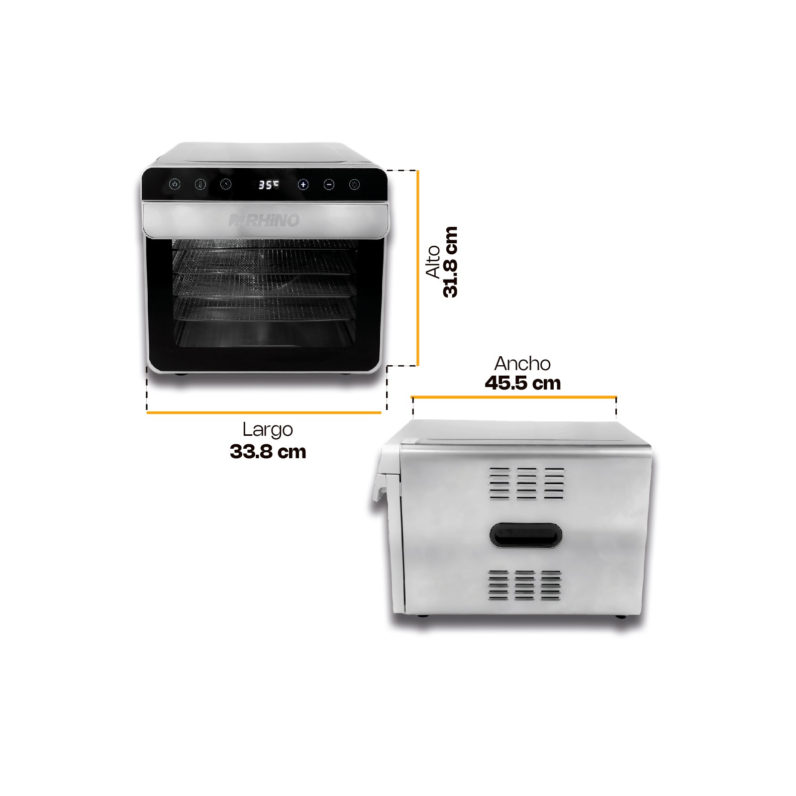 Deshidratador de Alimentos 700 W 6 Charolas Rhino DESALI-6