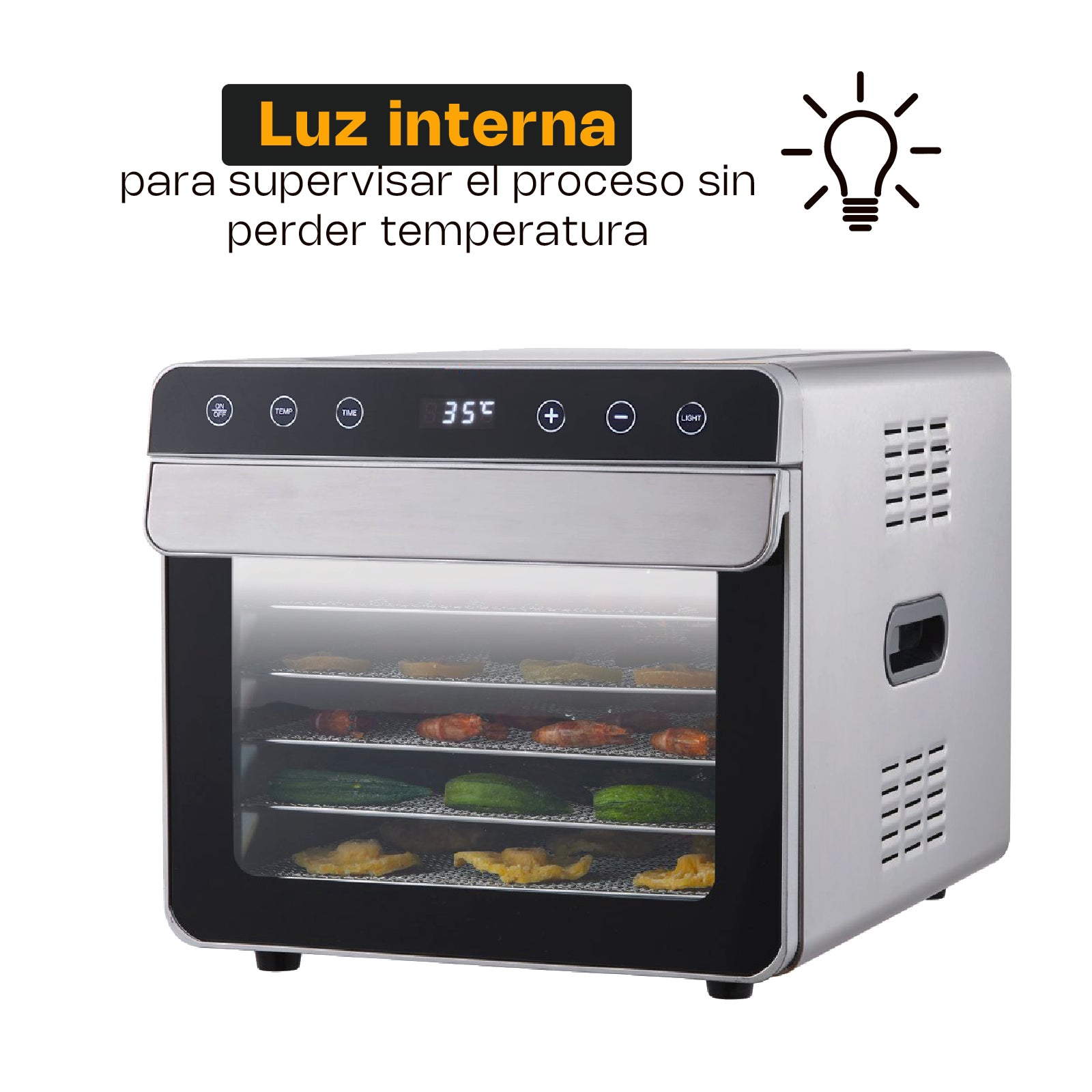 Deshidratador de Alimentos 700 W 6 Charolas Rhino DESALI-6