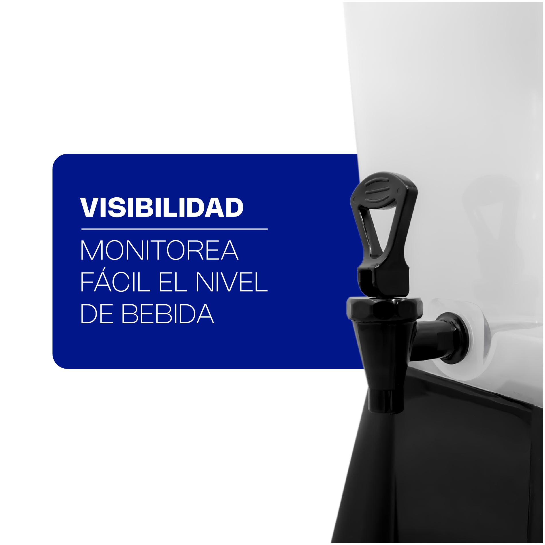 Dispensador de Bebidas de Polipropileno de 19 Litros con Válvula Manual Caledonia DISBE-19
