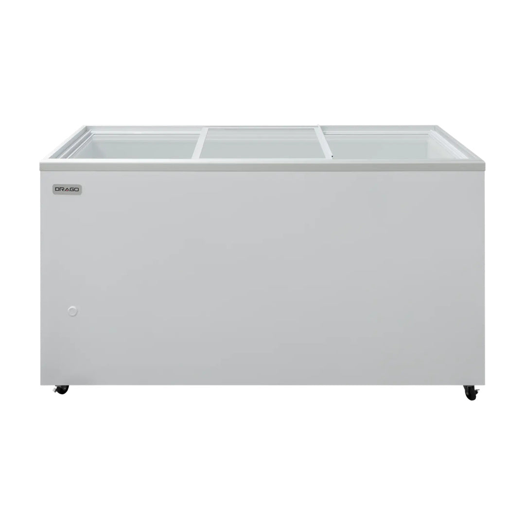 Congelador Plano 3 Puertas Cristal 12.1 Pies c Drago CHPP-350