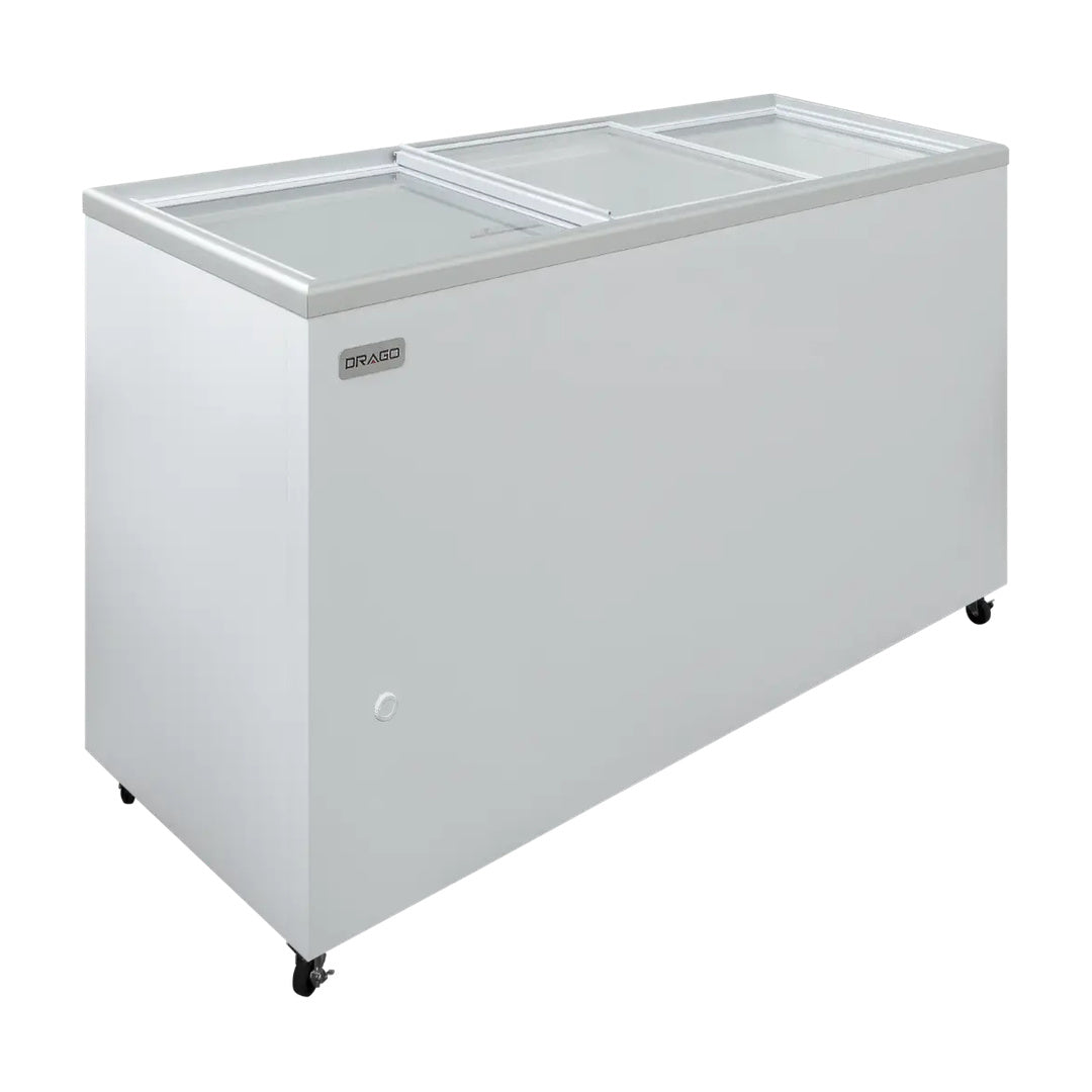 Congelador Plano 3 Puertas Cristal 12.1 Pies c Drago CHPP-350