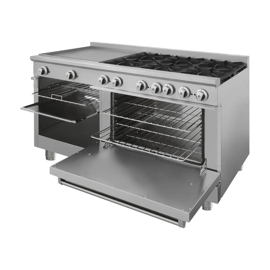 Estufa con 6 quemadores, horno y plancha Marca Drago Modelo CG-61PD freeshipping - Innova FoodService