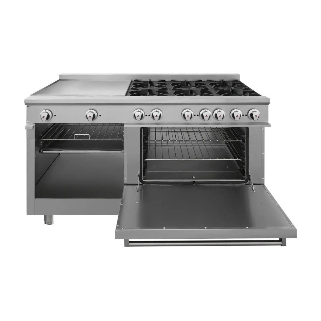 Estufa con 6 quemadores, horno y plancha Drago - CG-61PD / GES-062-000