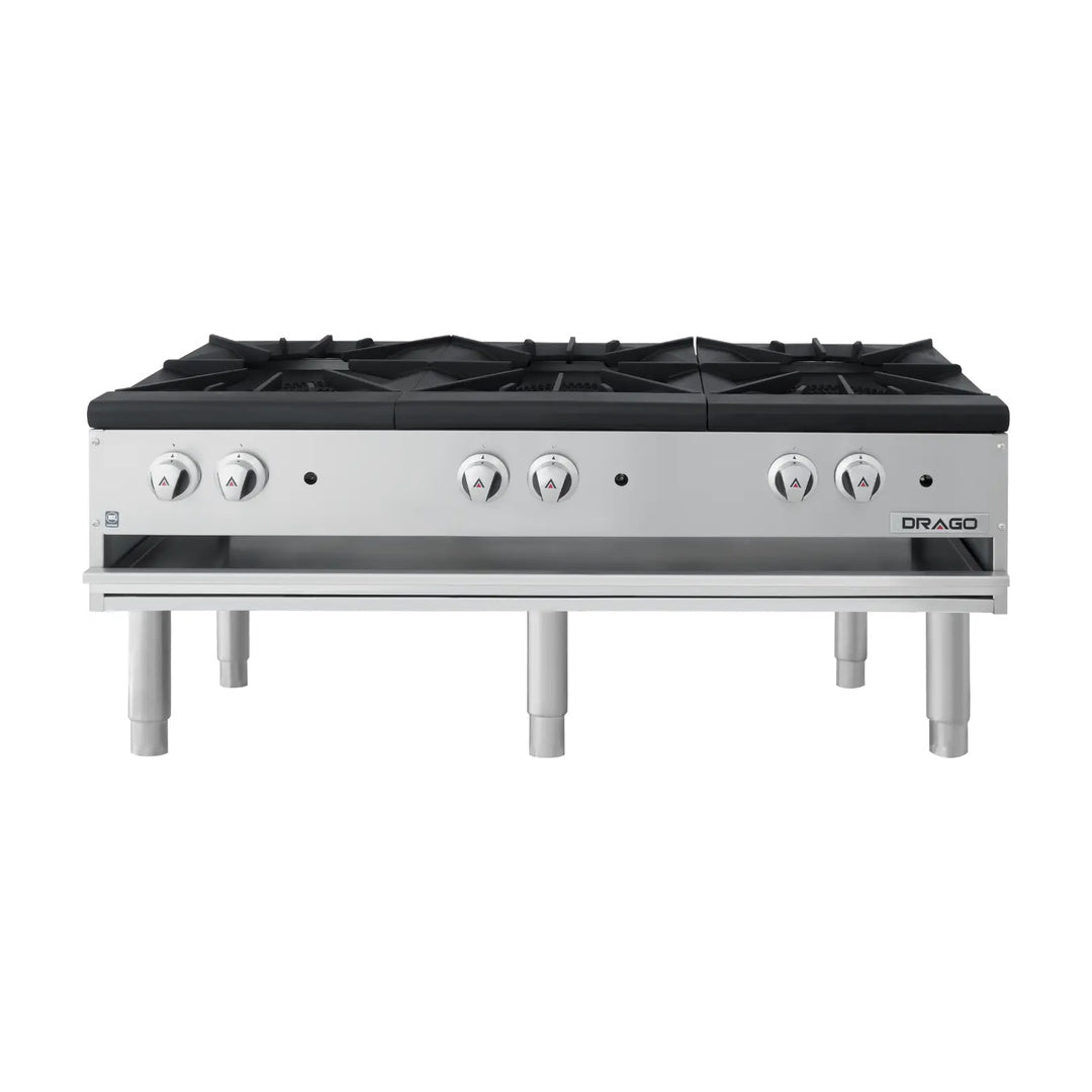 Estufón 3 Secciones Horizontal Patas Largas a Gas Drago GNFO-03-VSH / GPFO-03-HSH