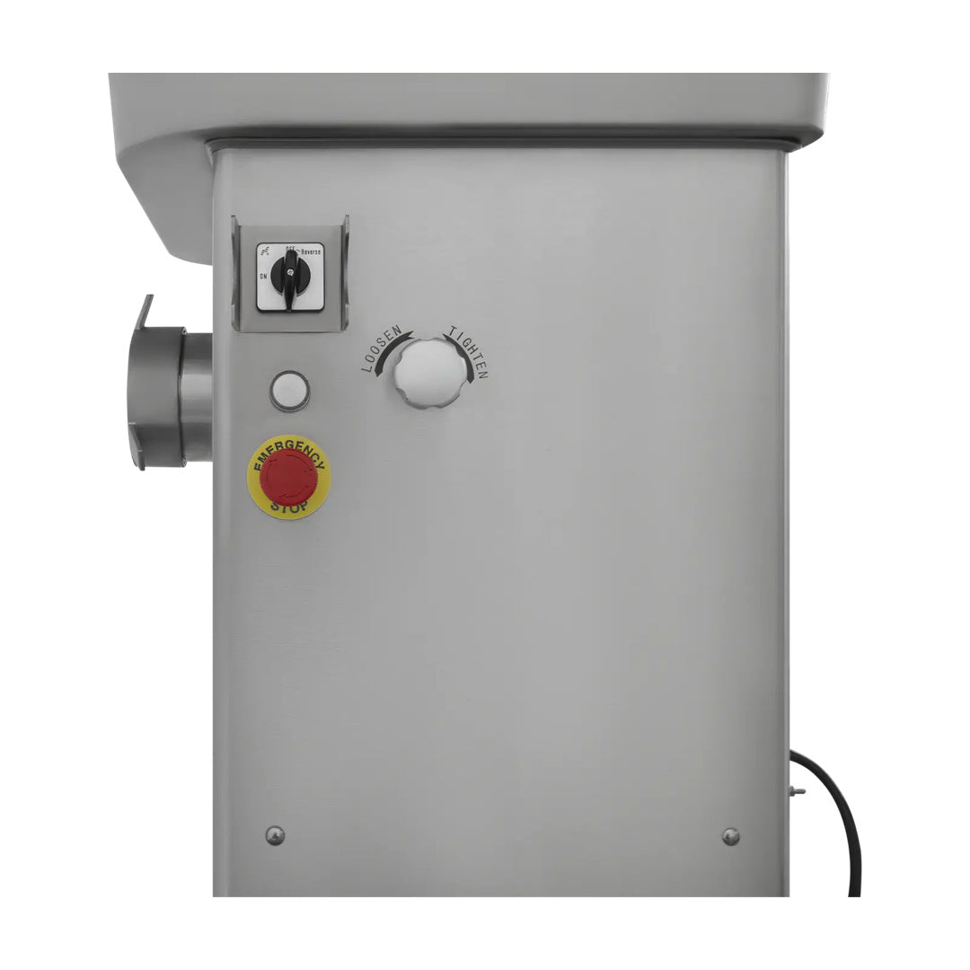 Molino de carne MC-32P-2HP de acero inoxidable 2hp con pedestal Drago MC-32P-2HP