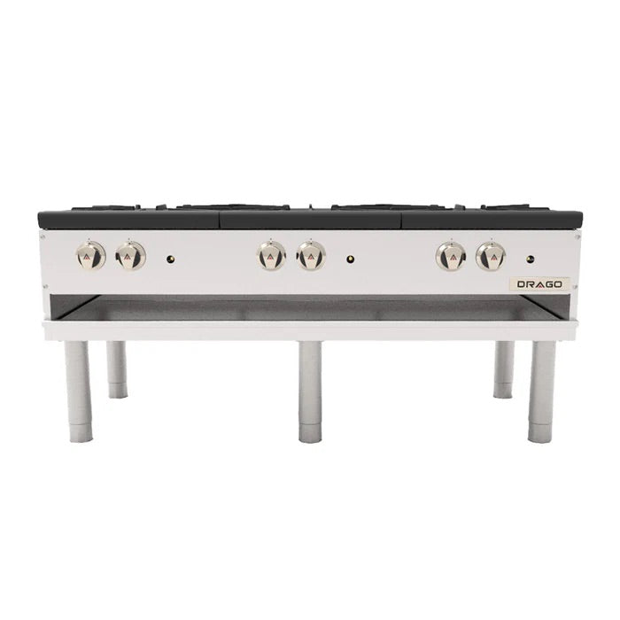 Estufón 3 Secciones Horizontal, Patas Largas, Gas LP Drago GPFO-03-HSH