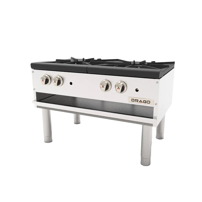 Estufón a Gas de 2 secciones Horizontal Altura Estándar Drago GPFO-02-HSH