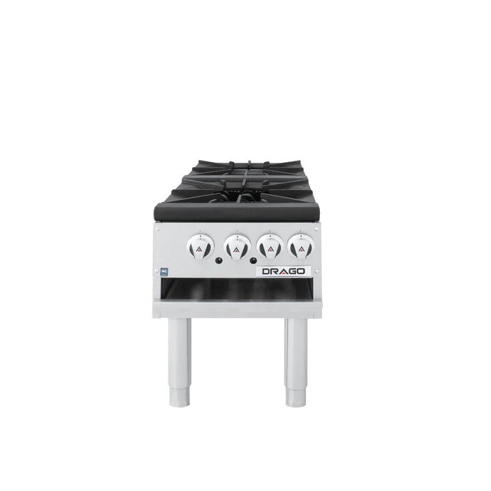 Estufon a Gas de 2 secciones Vertical Altura Estándar Drago GPFO-02-VSH