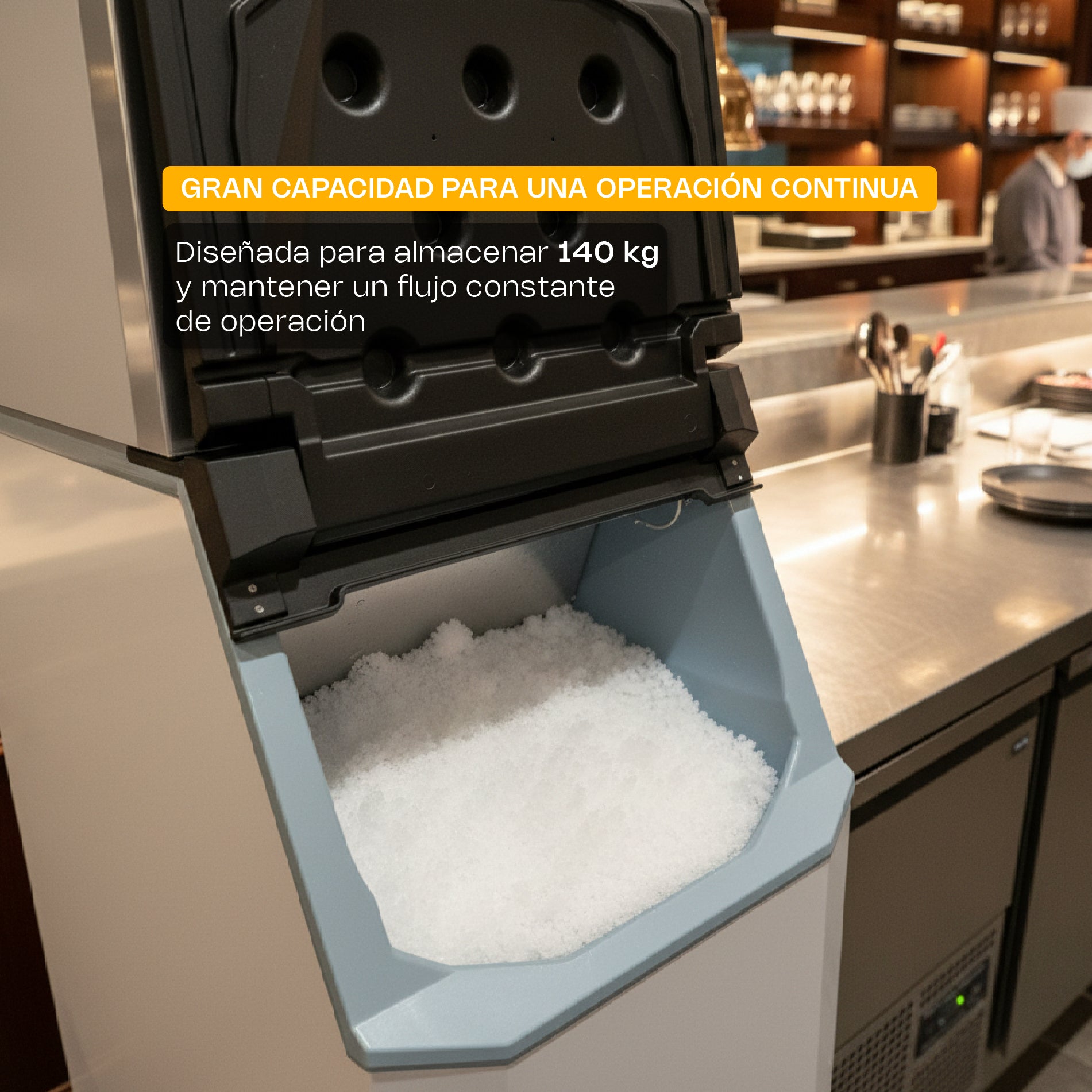 Fábrica de Hielo Frappé Rhino FAHIEL-250F de 250 kg Comercial Rhino FAHIEL-250F