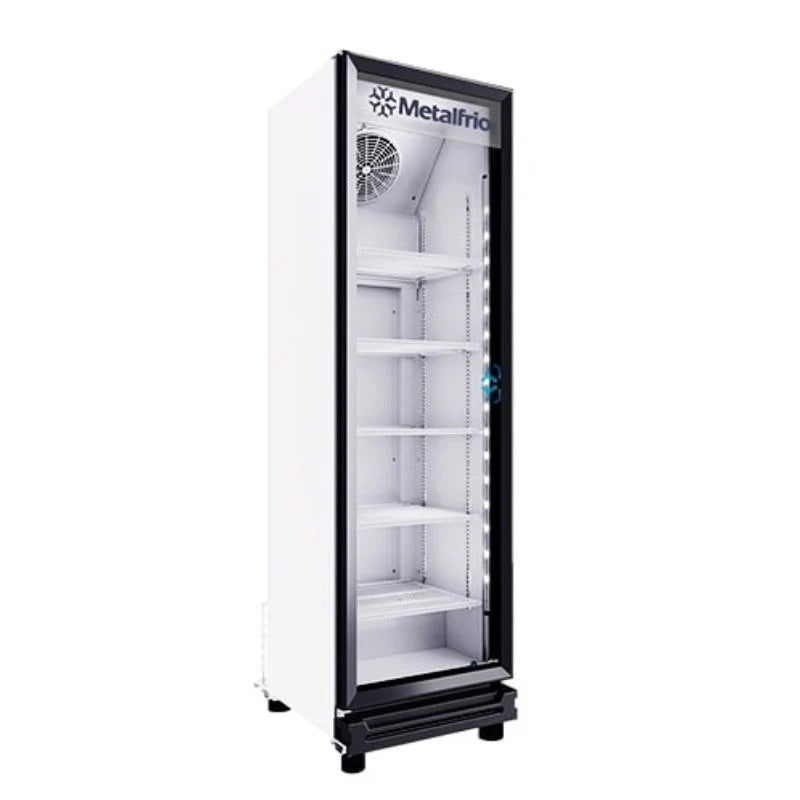 Refrigerador de 1 puerta 10 pies cúbicos Metalfrio RB-100 Full Glass