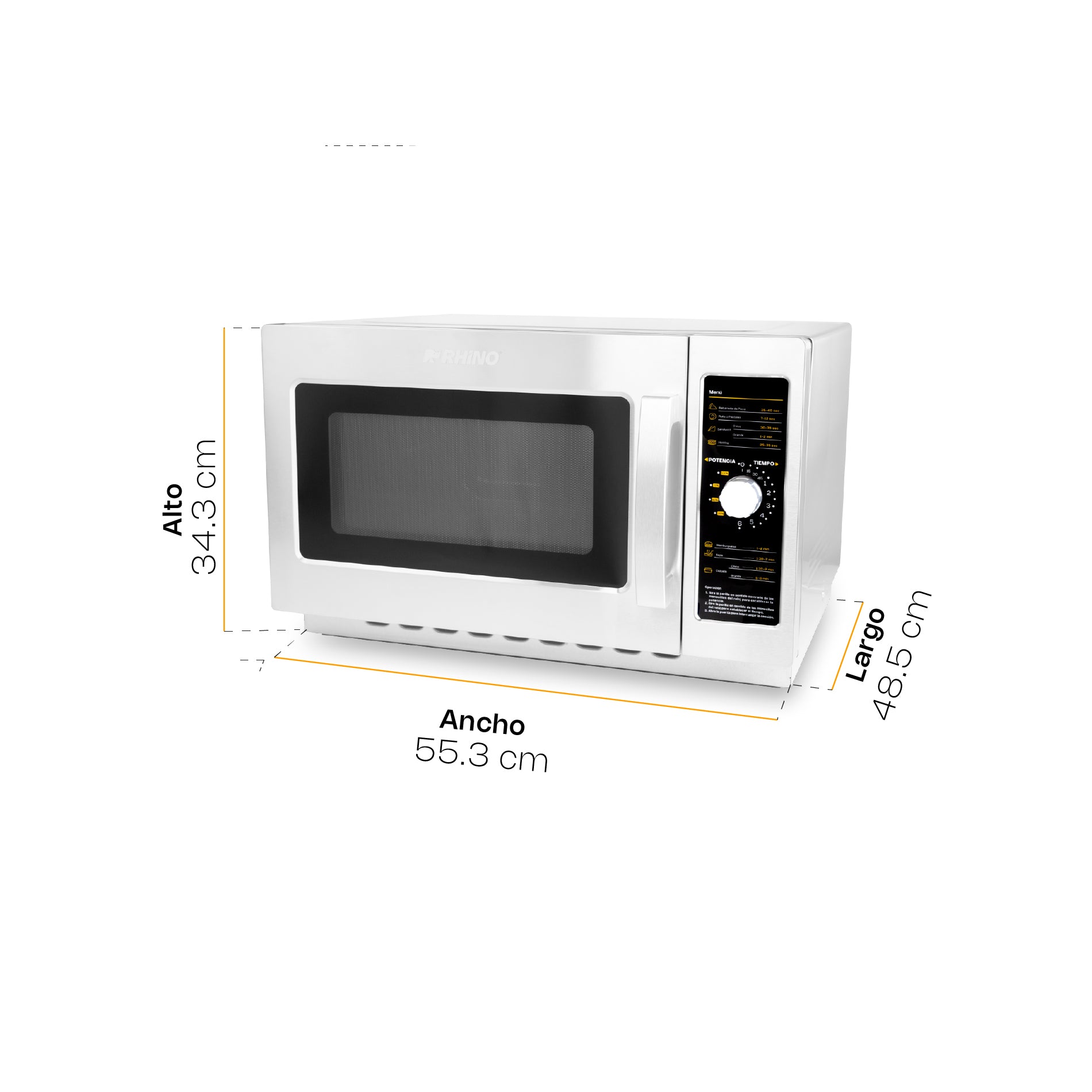 Horno de Microondas Análogo 1.2 pies Rhino HOMIC-12A
