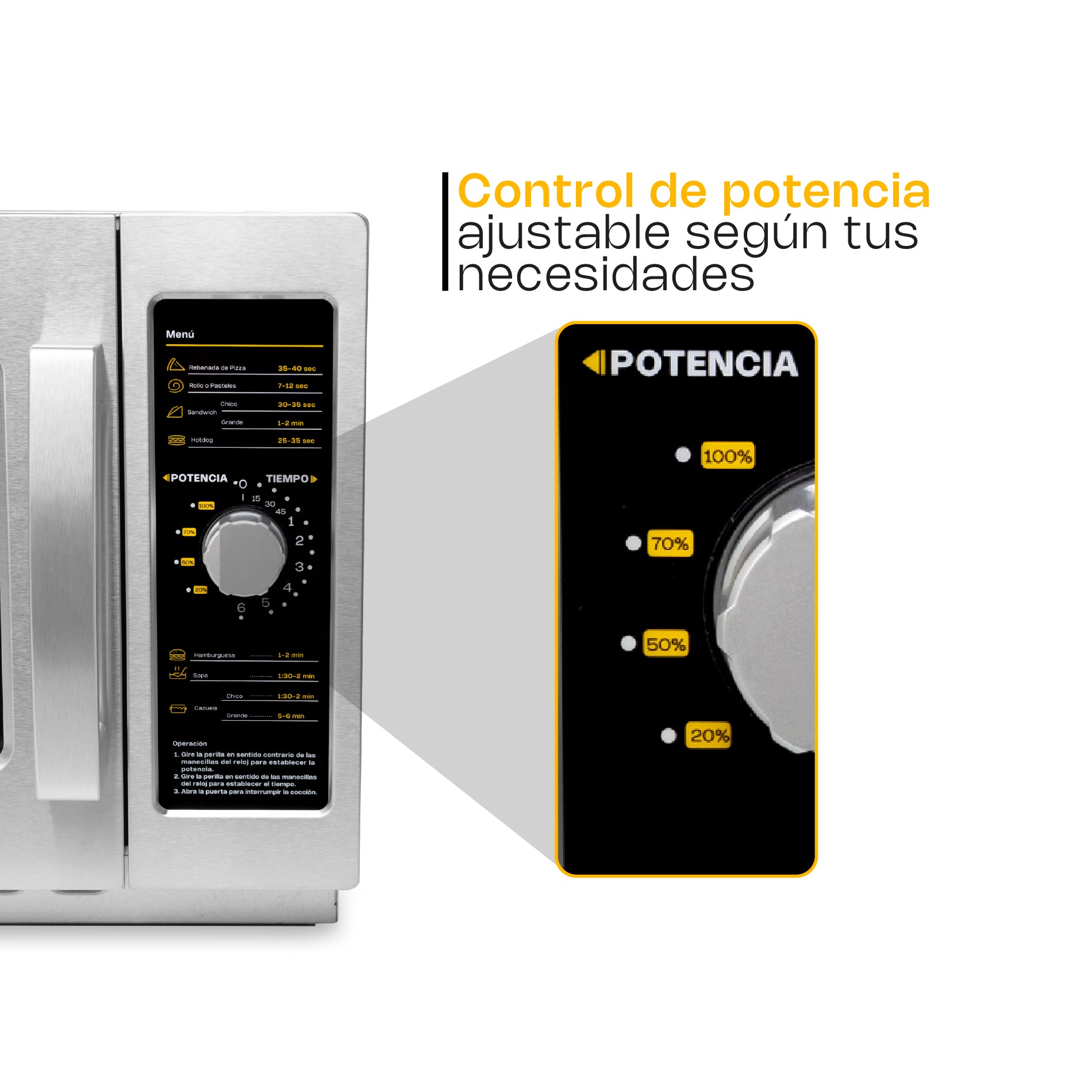 Horno de Microondas Análogo 1.2 pies Rhino HOMIC-12A