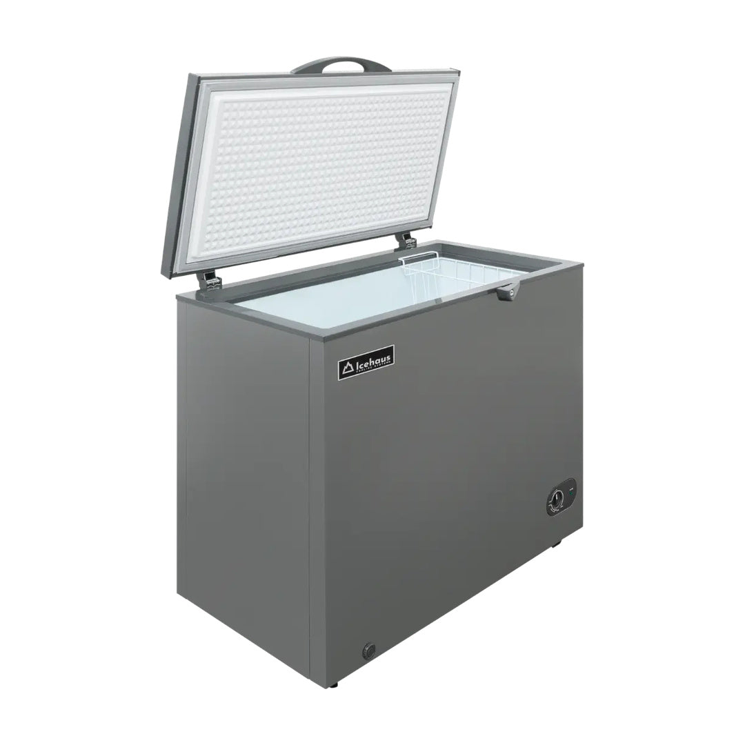 Congelador y refrigerador tapa de cofre de 7 Pies color gris Icehaus CTC-07-G
