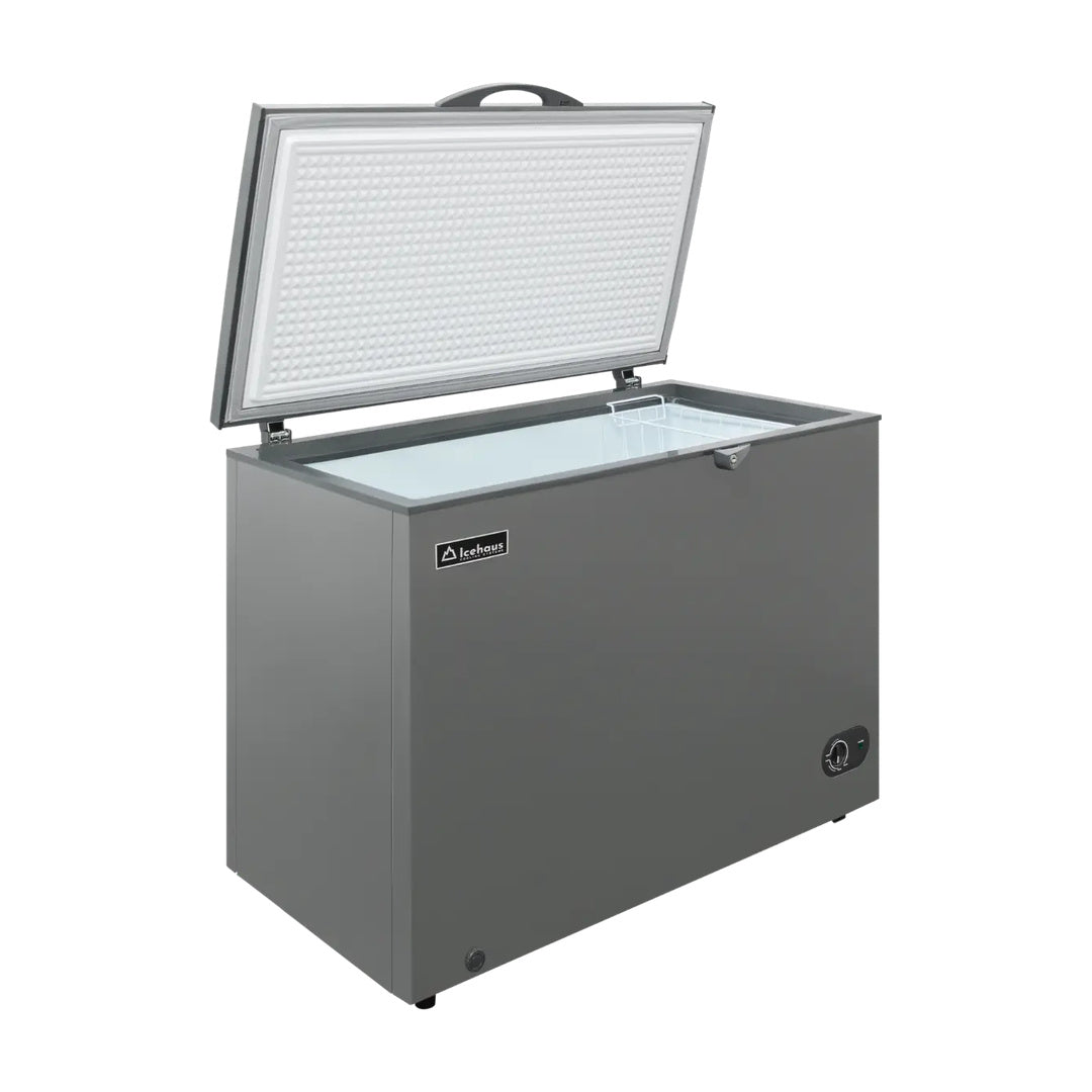 Congelador y refrigerador tapa de cofre de 10 Pies color gris Icehaus CTC-10-G