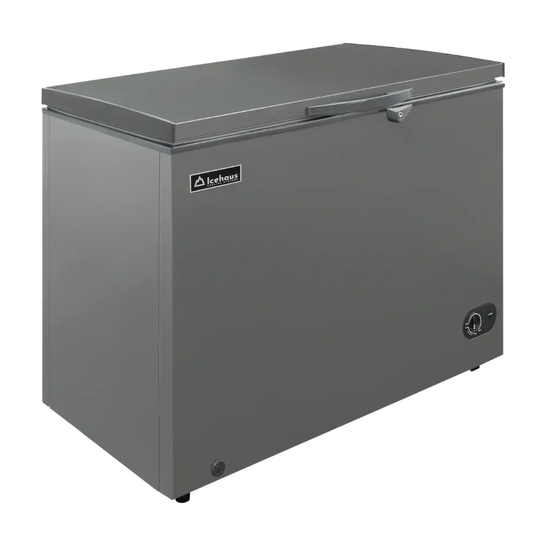 Congelador y refrigerador tapa de cofre de 10 Pies color gris Icehaus CTC-10-G