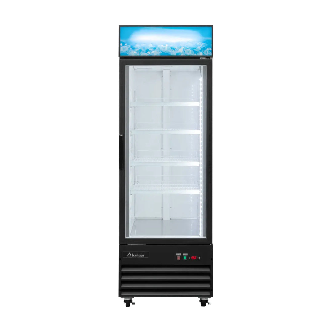 Congelador comercial 1 puerta de cristal de 365L Icehaus CVC12-1PC-365