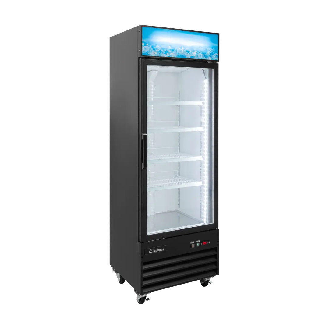 Congelador comercial 1 puerta de cristal de 365L Icehaus CVC12-1PC-365