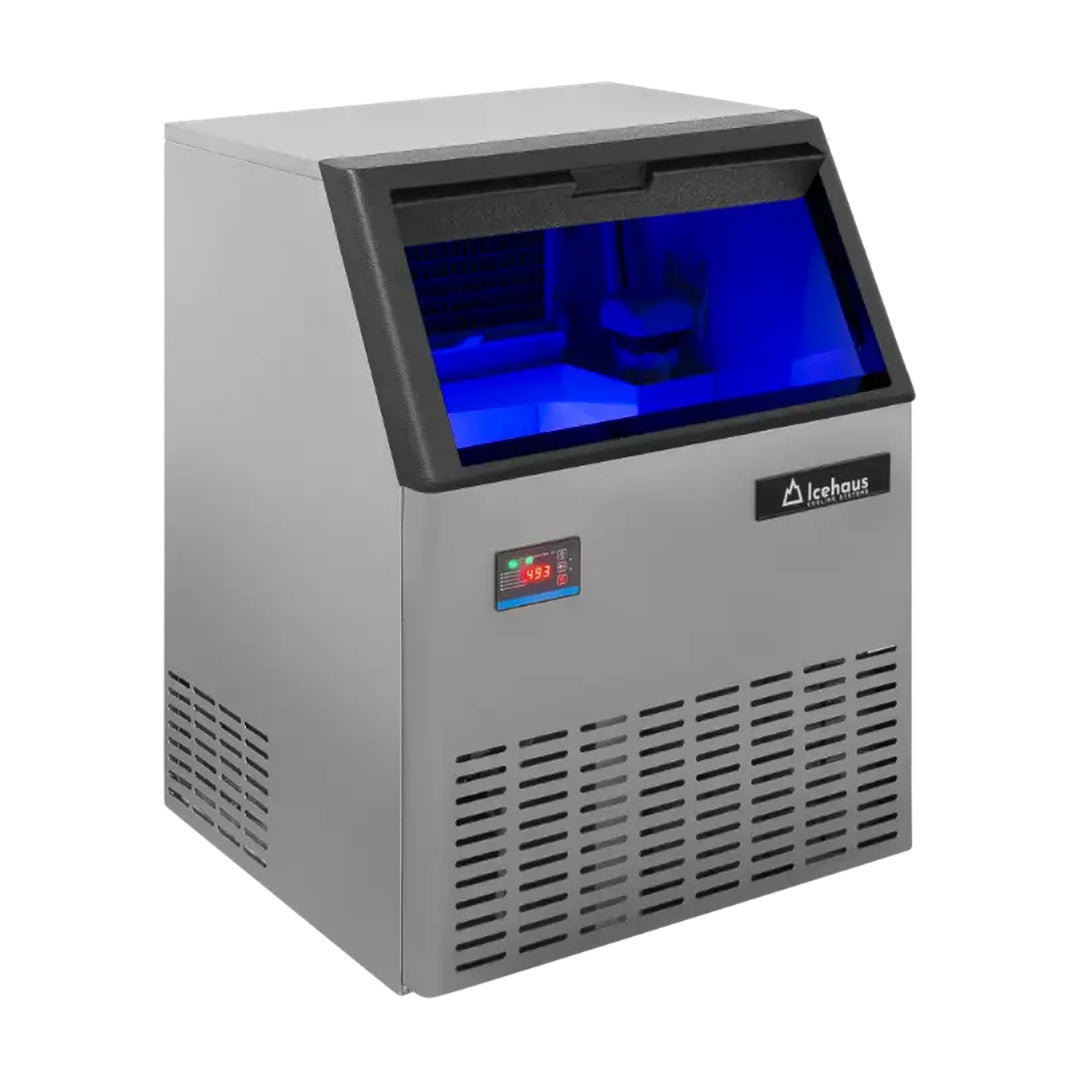 Máquina de hielo de 127 kg a 21°C temperatura ambiente Icehaus MH-127-BB