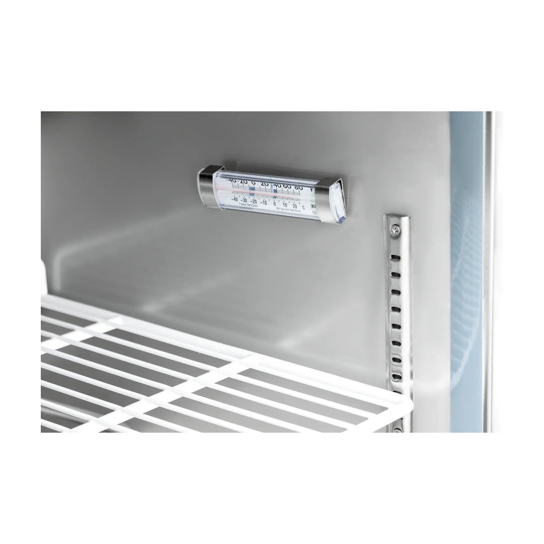 Mesa de trabajo y congelador de 2 puertas solidas 11 pies Icehaus MTC-2P-SS-01