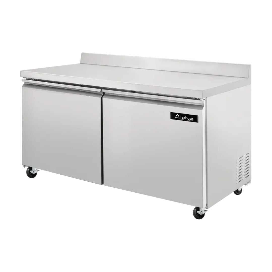 Refrigerador bajo barra 2 puertas solidas 11.3 pies cubicos Icehaus MTR-2P-SS-01