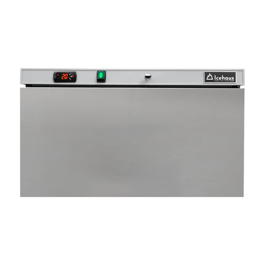 Refrigerador vertical 1 puerta sólida en acero inoxidable 12.6 pies Icehaus RVI-400