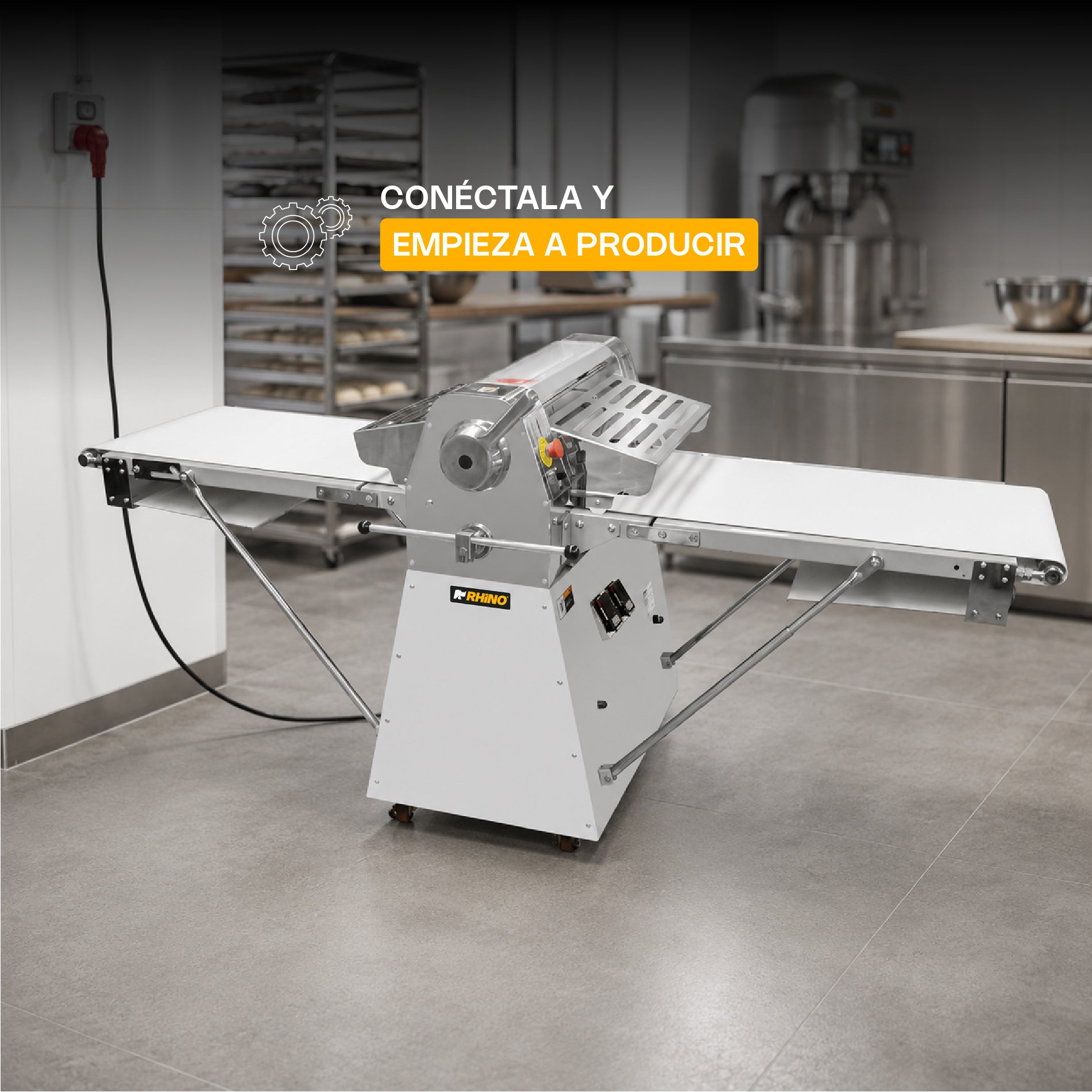 Laminadora de Masa de Piso Bandas Reversibles Rhino LAMBA-274P
