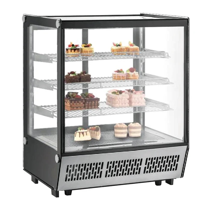 Vitrina refrigerada de cristal recto con 4 niveles de Exhibicion Migsa- CW-145