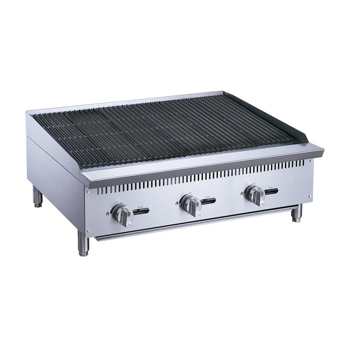 Asador comercial a gas de 3 quemadores radiante MIGSA RFS-36-MG