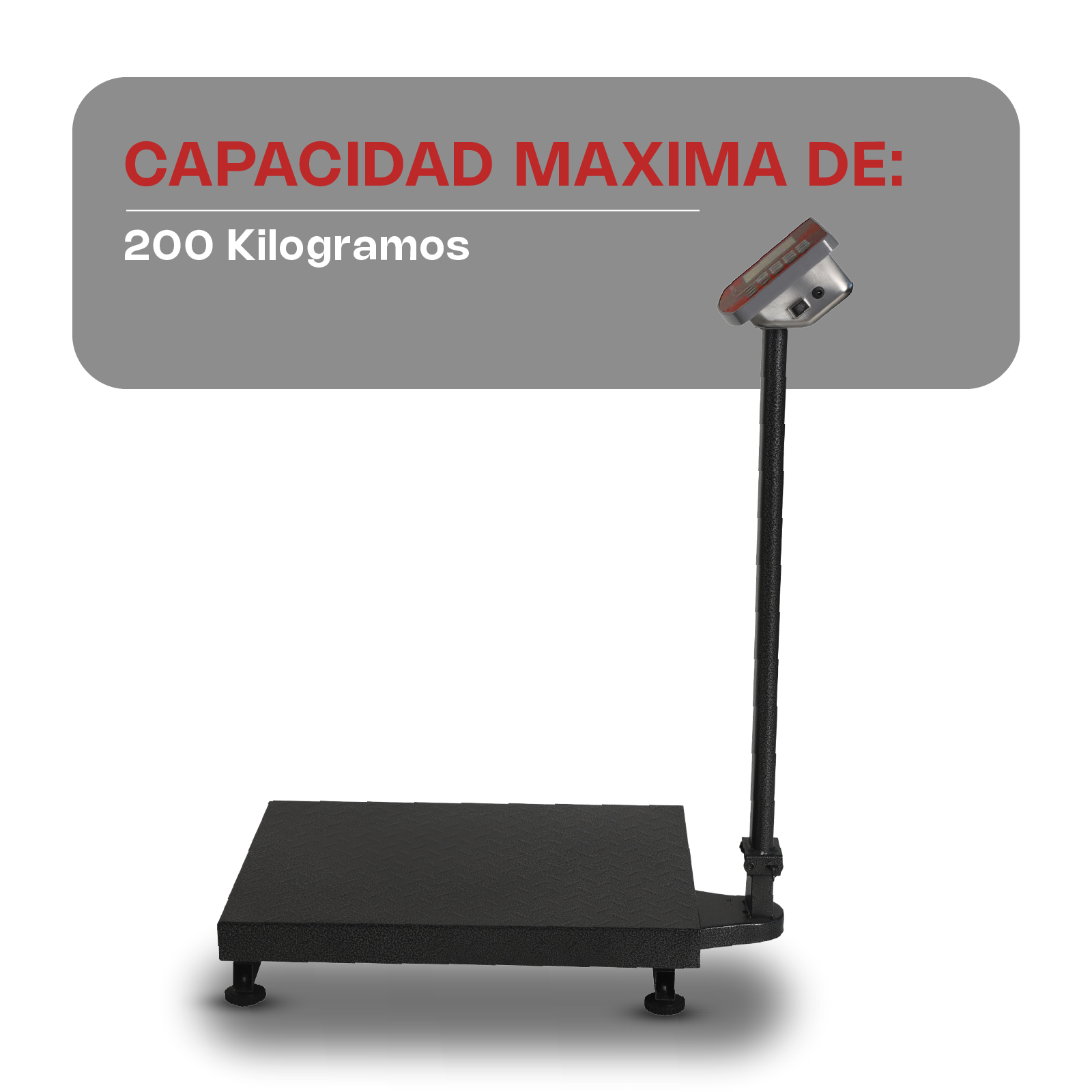 Báscula de Plataforma Plegable Comercial de 100 kg con Doble Pantalla Vinson BAPLE-200
