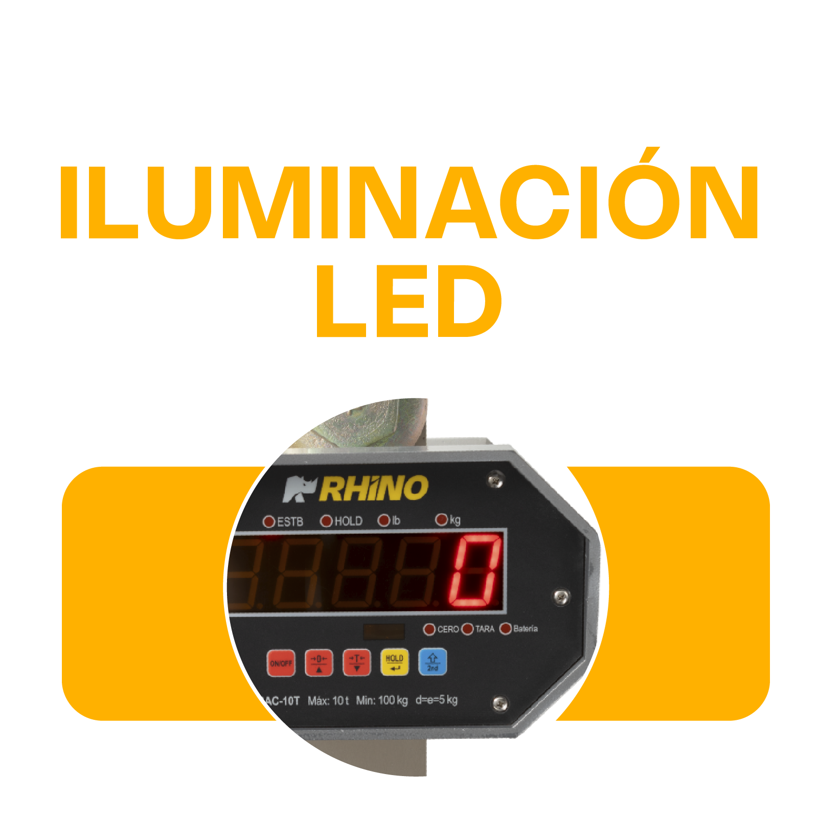 Báscula Electrónica Colgante 10 Toneladas Rhino BAC-10T