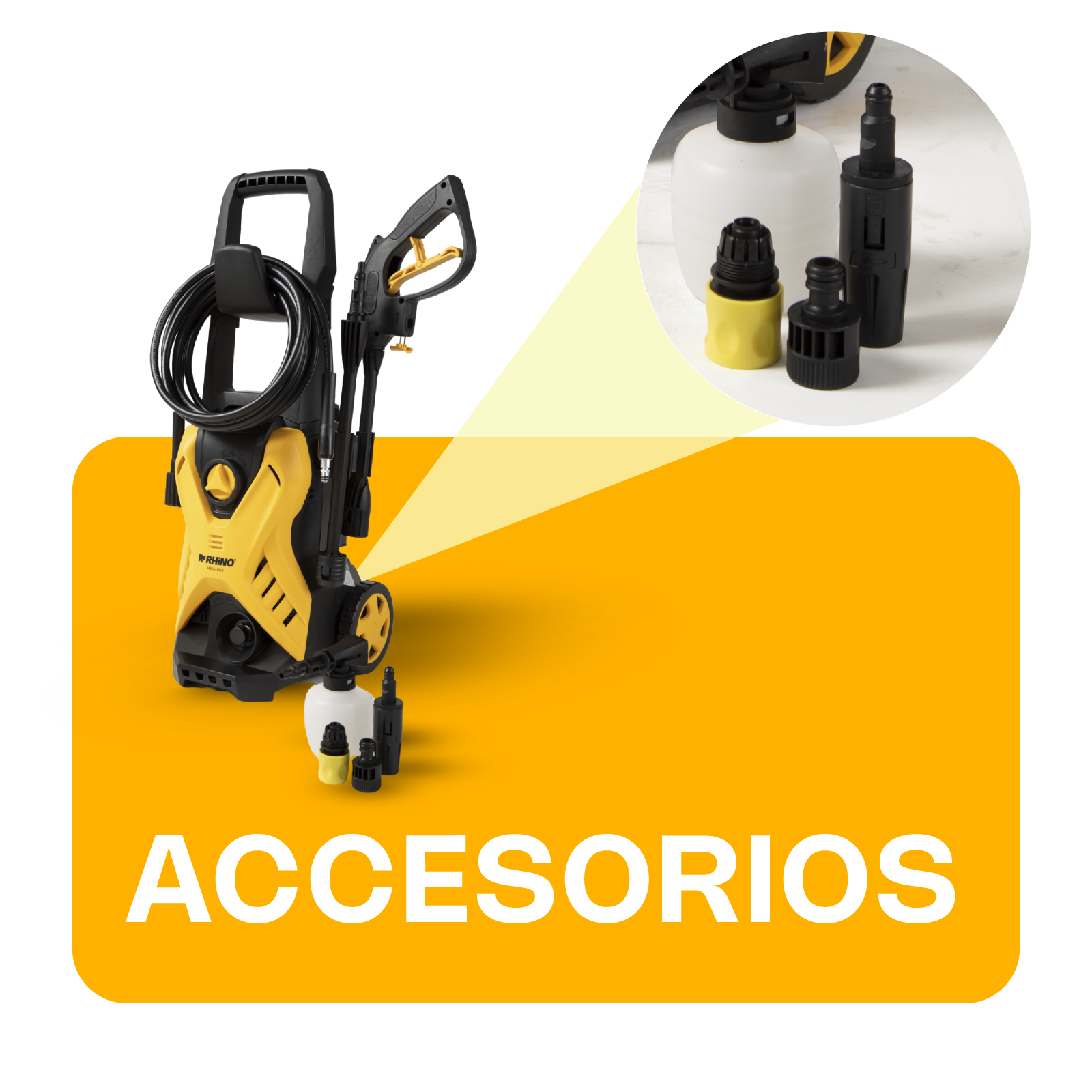 Hidrolavadora de Alta Presión de 1700 PSI 1500W Rhino HIDRA-1700