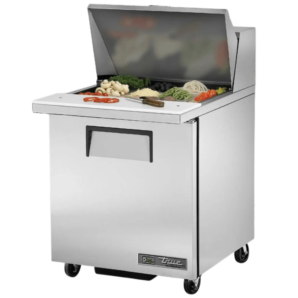 Mesa Refrigerada Preparación 1 Puerta Solida Gris TRUE TSSU-27-12M-B-HC