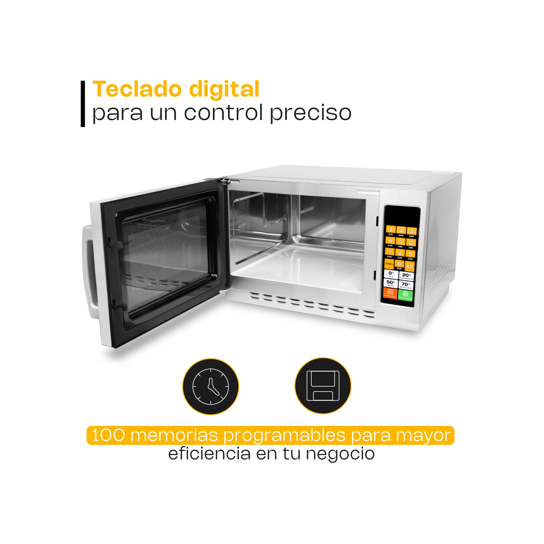 Horno de Microondas Digital 1.2 pies Rhino HOMIC-12D