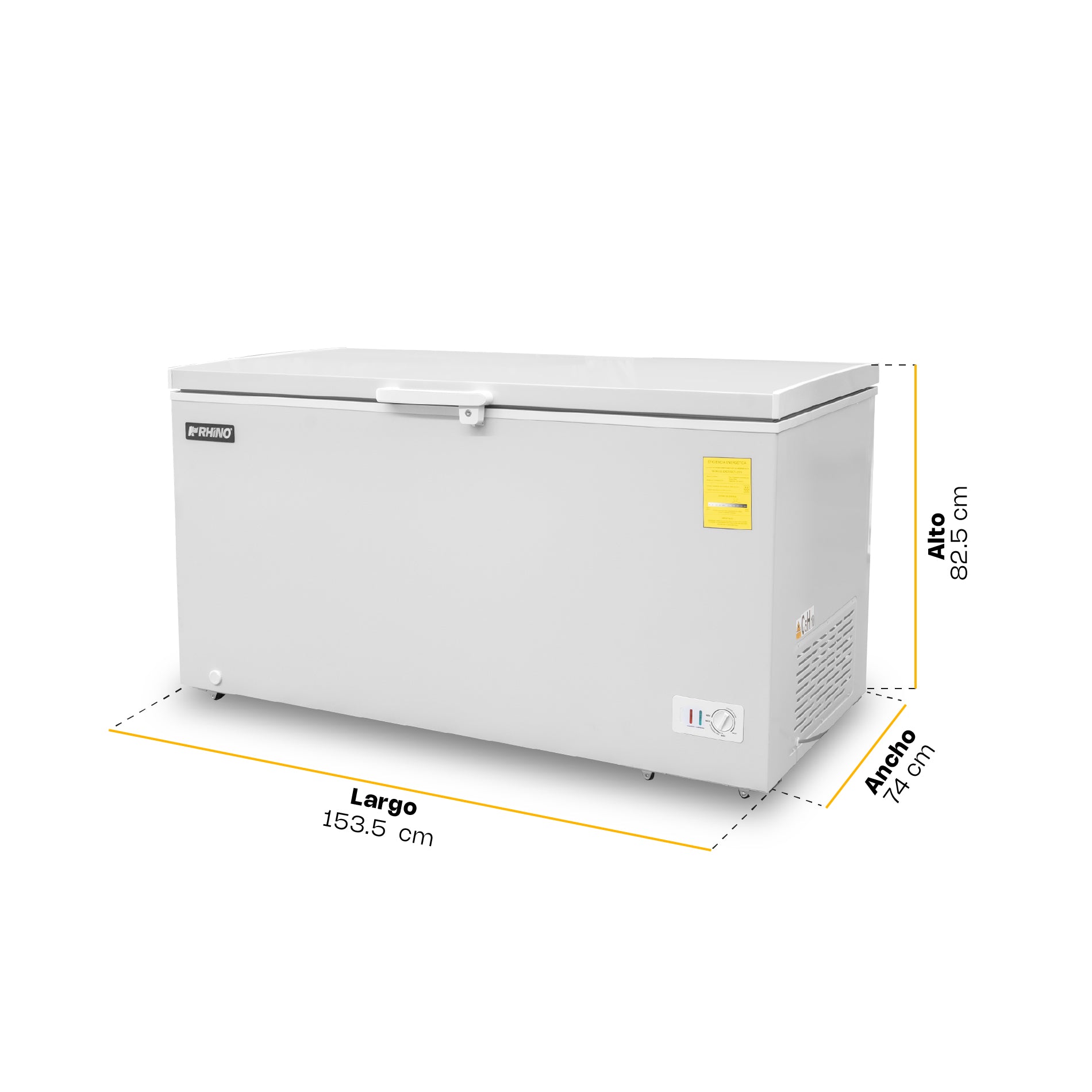 Congelador Horizontal Comercial Dual de 16 ft³ de Alta Capacidad Rhino CONGECO-16