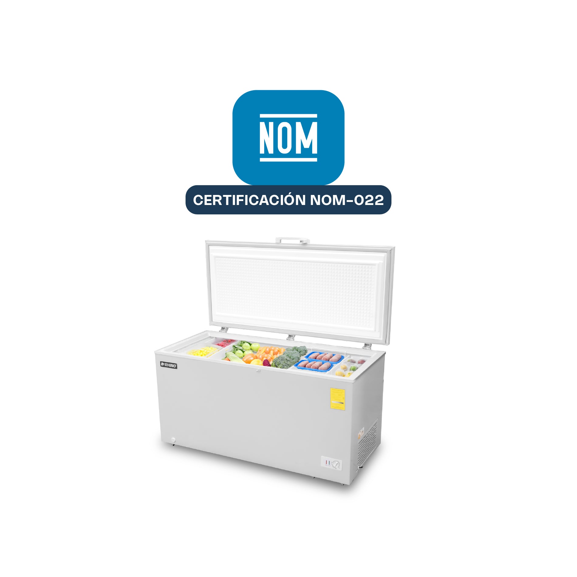 Congelador Horizontal Comercial Dual de 16 ft³ de Alta Capacidad Rhino CONGECO-16